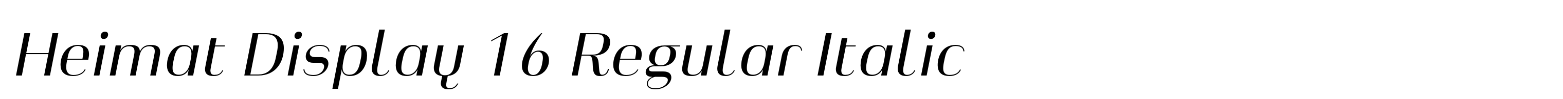 Heimat Display 16 Regular Italic
